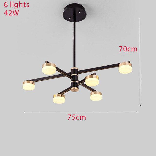 Lustre Luxe avec Bras LED Dorés