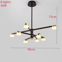 Lustre Luxe avec Bras LED Dorés