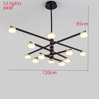 Lustre Luxe avec Bras LED Dorés