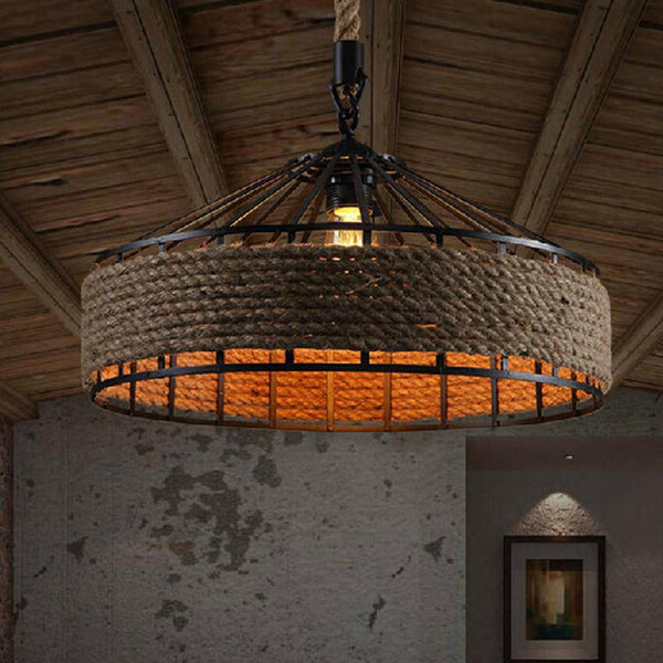 Suspension rustique Rope & Metal
