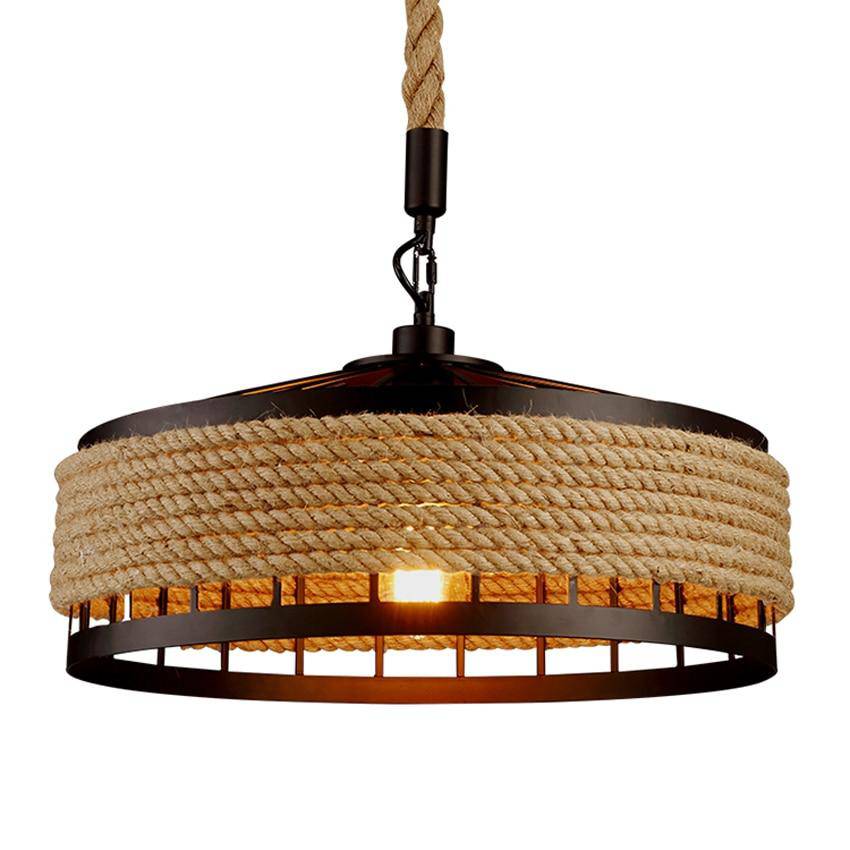 Suspension rustique Rope & Metal