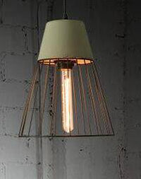 Suspension LED Rétro Café en Métal Style Cage