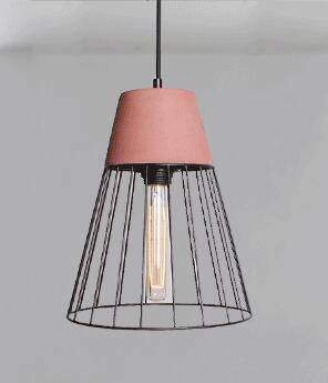 Suspension LED Rétro Café en Métal Style Cage