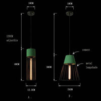 Suspension LED Rétro Café en Métal Style Cage