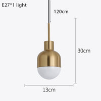 Suspension demi boule doré - Style nordique