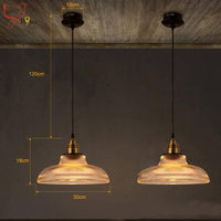 Suspension Loft Vintage en verre et doré
