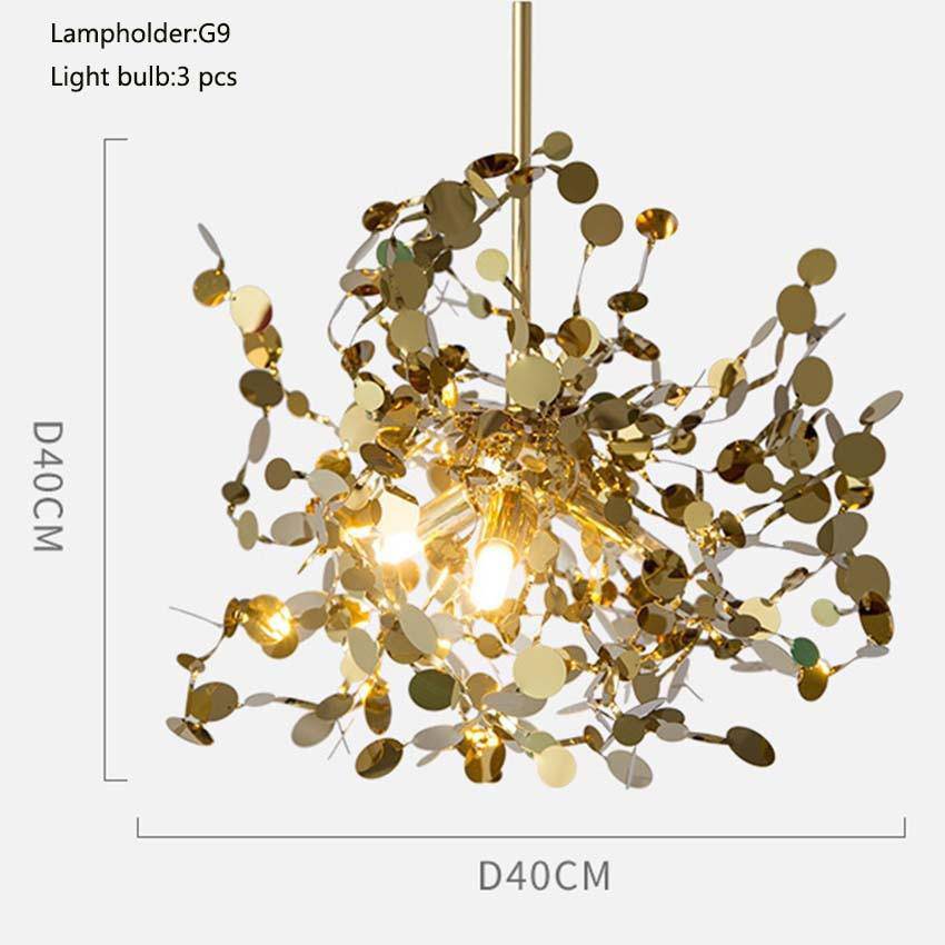 Lustre Urban Leaf Chromé
