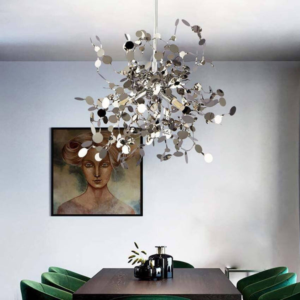 Lustre Urban Leaf Chromé
