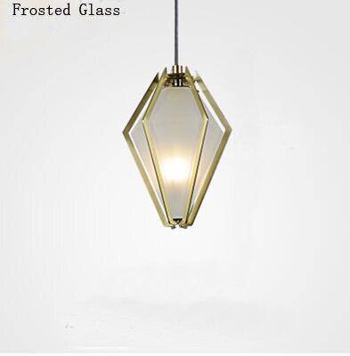 Suspension Diamond - Design Géométrique en Doré et Verre Coloré
