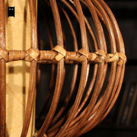 Suspension ovale en osier inspirée du Japon