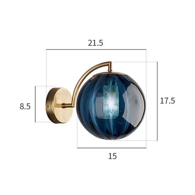 Applique murale LED dorée "Golden Glow"