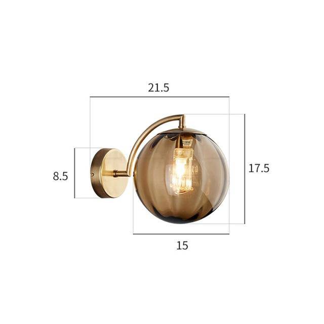 Applique murale LED dorée "Golden Glow"
