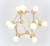 Lustre Molecule Doré Geo-Branché