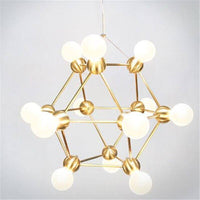 Lustre Molecule Doré Geo-Branché