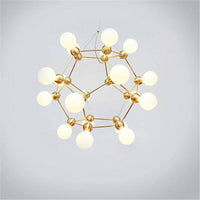 Lustre Molecule Doré Geo-Branché