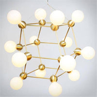 Lustre Molecule Doré Geo-Branché