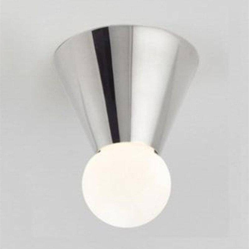 Plafonnier LED Chromé avec Boule en Verre