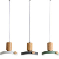 Suspension Izore en bois et métal fin