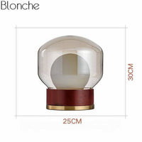 Lampe de table rétro dorée en bois