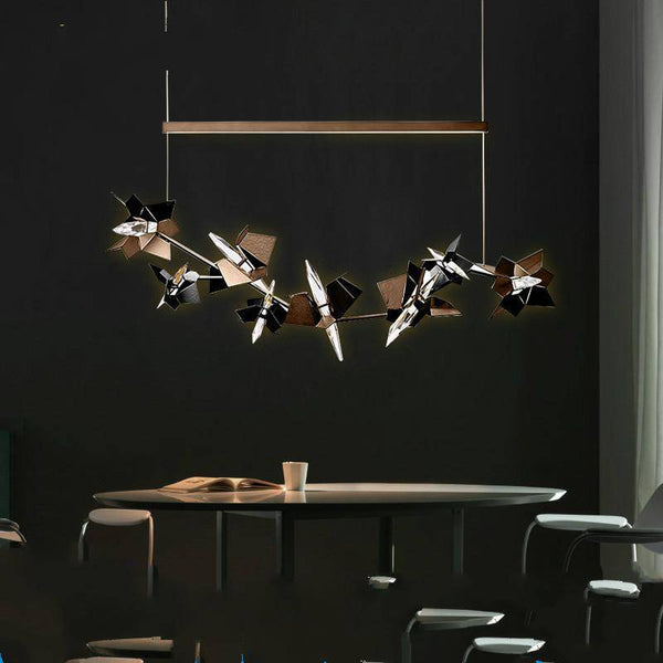 Lustre chromé moderne Flate