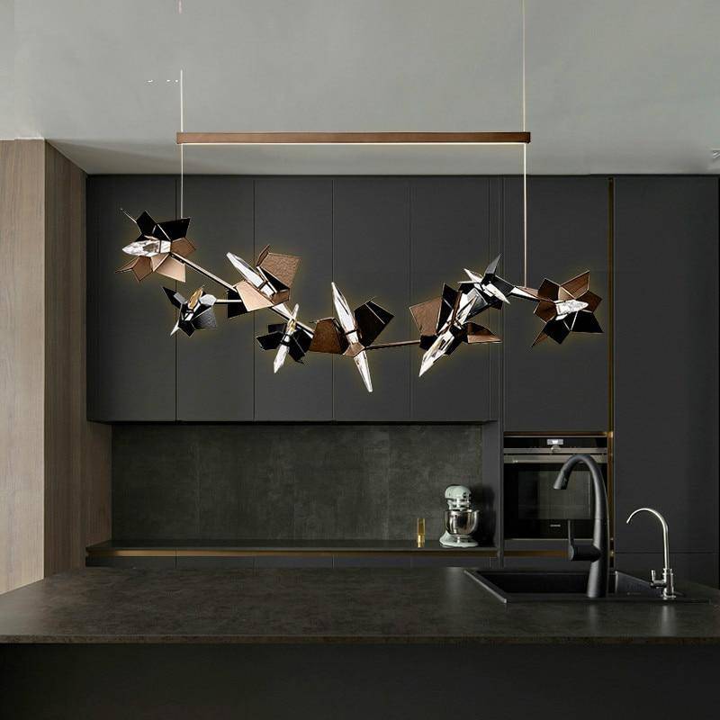 Lustre chromé moderne Flate