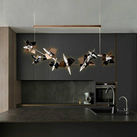 Lustre chromé moderne Flate
