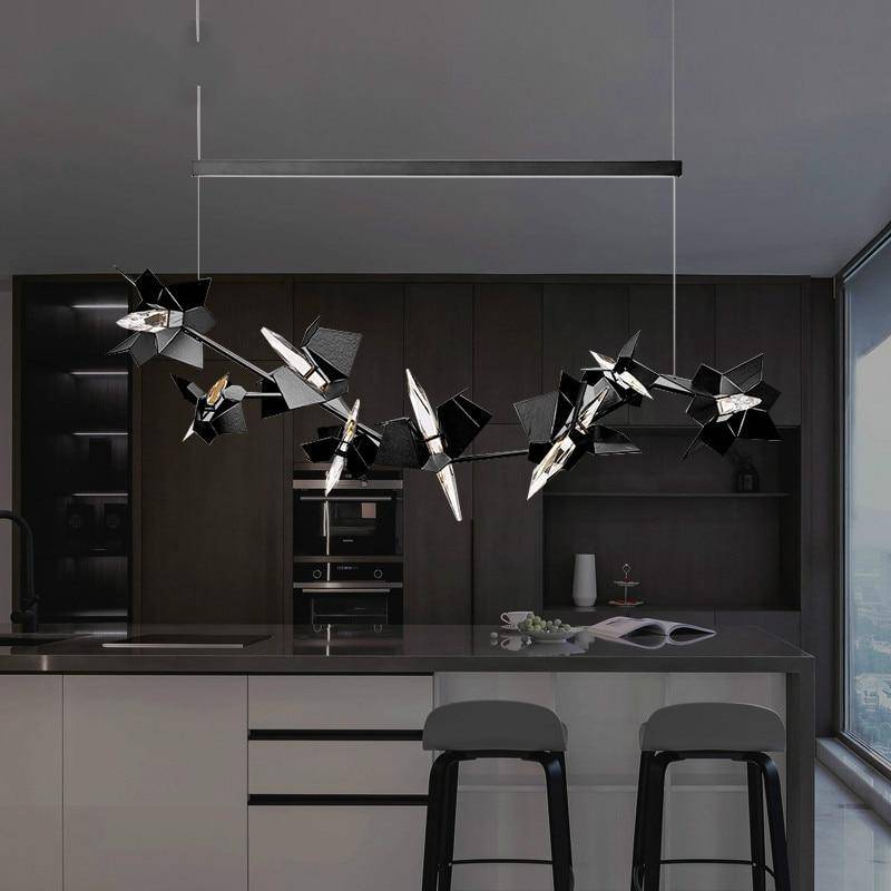 Lustre chromé moderne Flate
