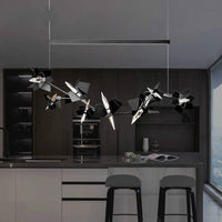 Lustre chromé moderne Flate