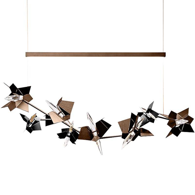 Lustre chromé moderne Flate