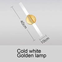 Applique murale LED minimaliste en métal doré