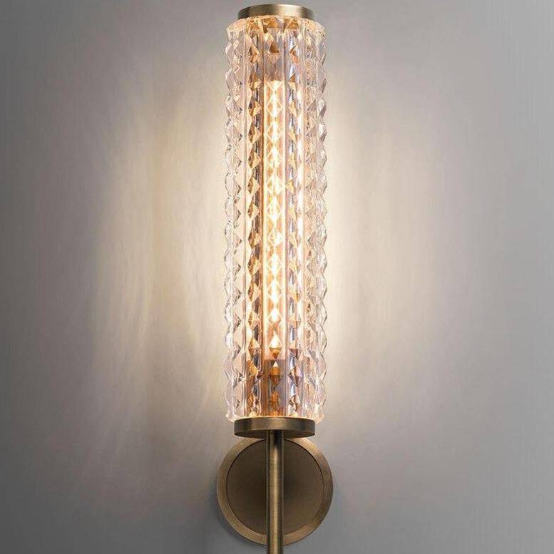 Applique murale LED Design avec cylindre en verre Luxe