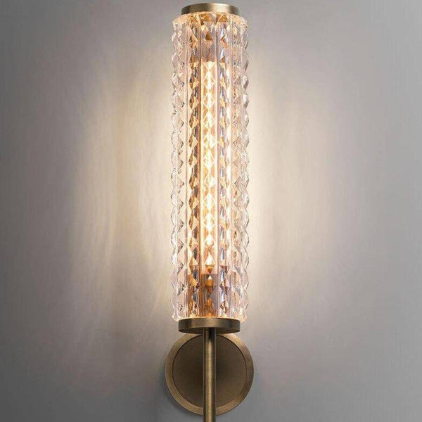 Applique murale LED Design avec cylindre en verre Luxe