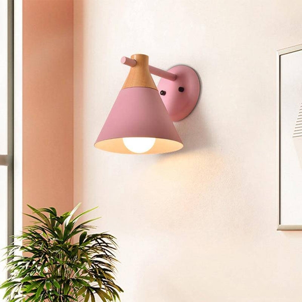 Applique murale en bois LED Macaron