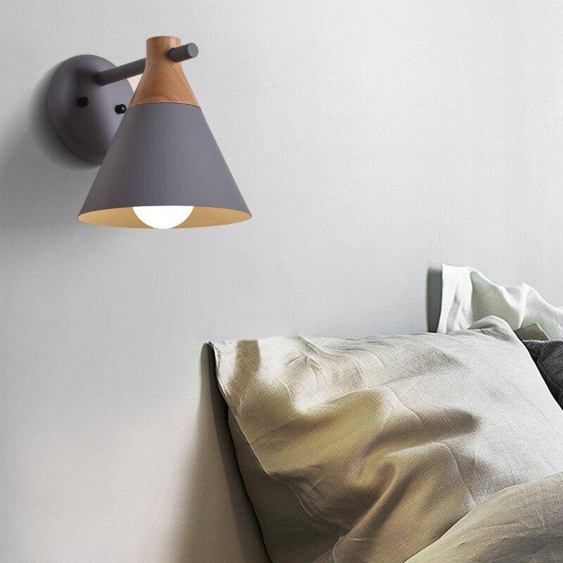 Applique murale en bois LED Macaron