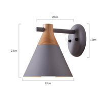 Applique murale en bois LED Macaron