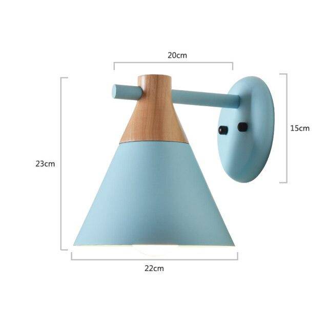 Applique murale en bois LED Macaron