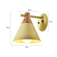 Applique murale en bois LED Macaron