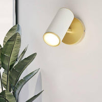 Applique murale LED "Cylindre Doré"