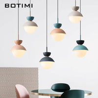 Suspension design LED en verre et métal coloré HangLight