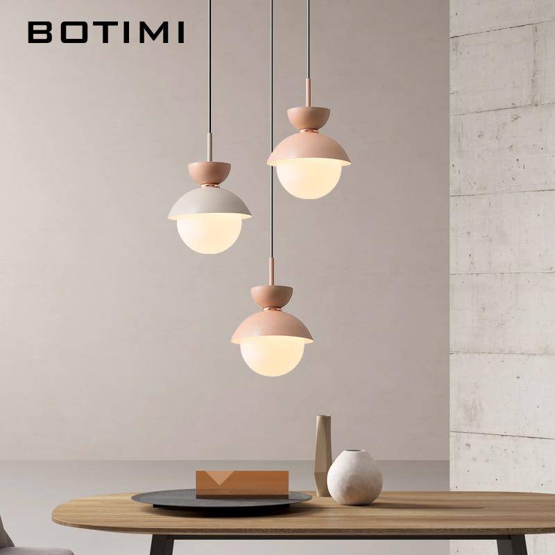 Suspension design LED en verre et métal coloré HangLight