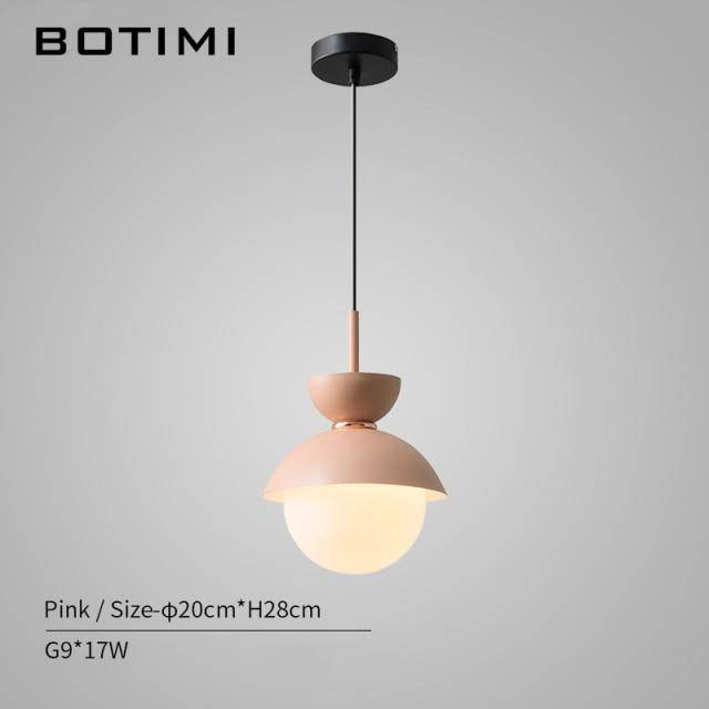 Suspension design LED en verre et métal coloré HangLight