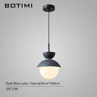 Suspension design LED en verre et métal coloré HangLight