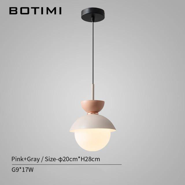Suspension design LED en verre et métal coloré HangLight