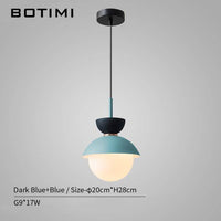 Suspension design LED en verre et métal coloré HangLight