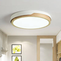 Plafonnier LED Nordic en bois et métal - Choix de coloris