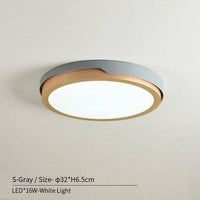 Plafonnier LED Nordic en bois et métal - Choix de coloris