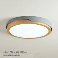 Plafonnier LED Nordic en bois et métal - Choix de coloris
