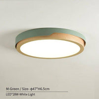 Plafonnier LED Nordic en bois et métal - Choix de coloris