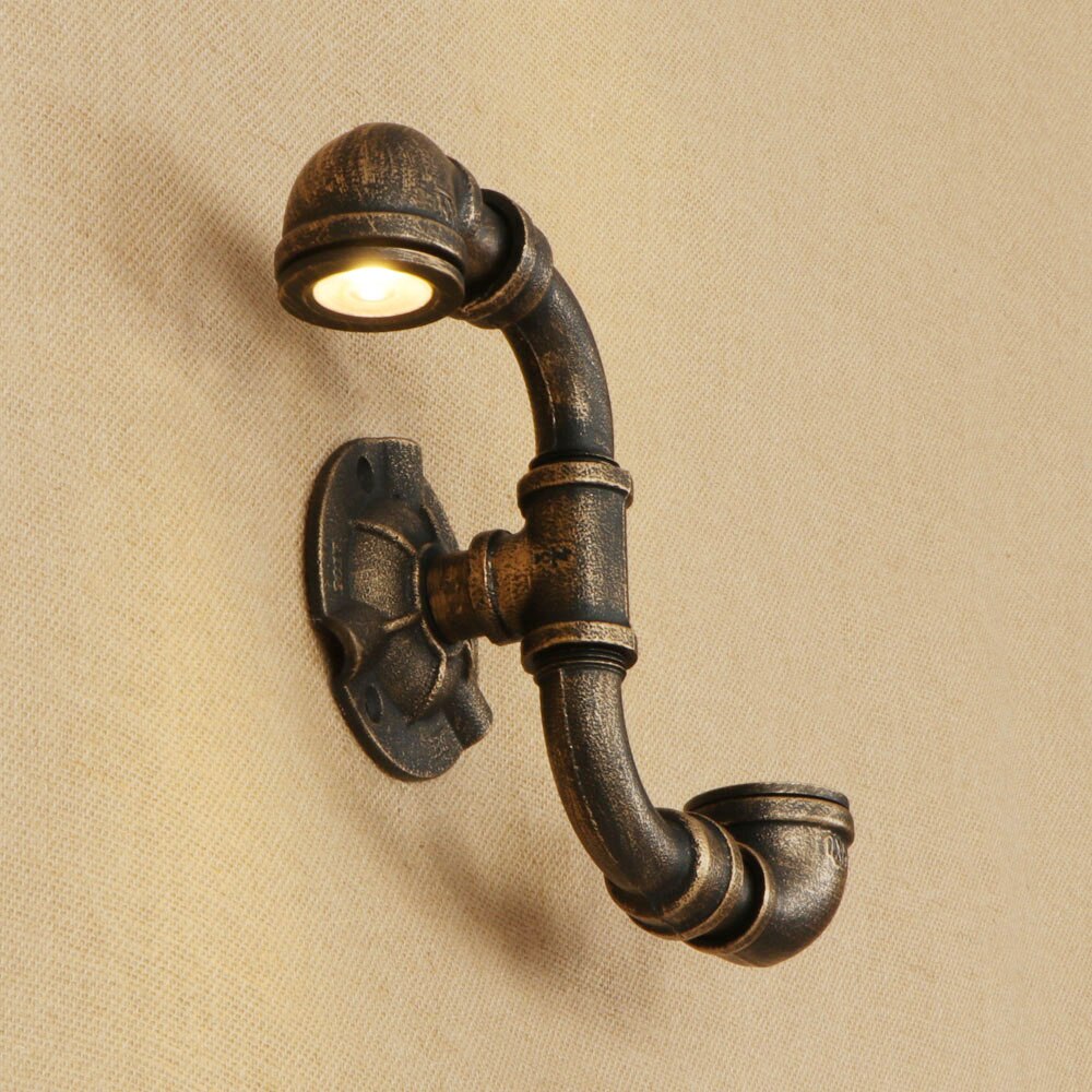 Applique murale rétro LED Tino Metal Pipe Style
