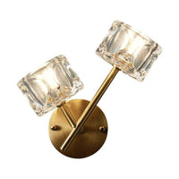 Applique murale LED dorée avec abat-jour en cristal GlamGold